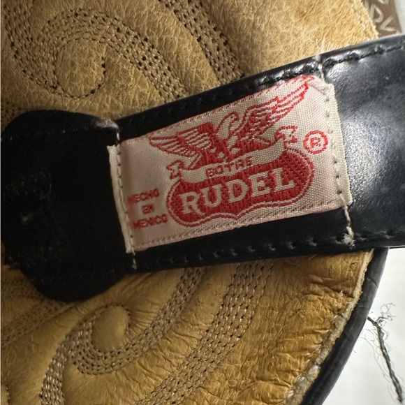 **SOLD** Rudel Vintage Black Embroidered Cowboy Western Boots Men's 9, Women's - Picture 9 of 9